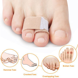 Pexmen 1/2/5/10Pcs Hammer Toe Straightener Toe Splints Bandages for Correcting Hammertoe Crooked & Overlapping Toes Protector