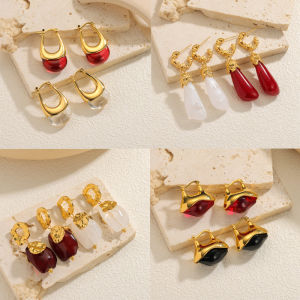 kissmoon Vintage Irregular Uniquely Designed Geometric Stainless Steel Earrings Gold Color for Women Party Daily Jewelry Gift