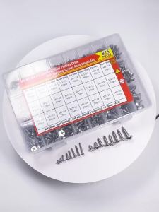 304 Stainless Steel Wood Screws Assortment Kit M3 M4 M5 M6 Self Tapping Screws Set Phillips Truss Flat Head for Deck Drywall Met