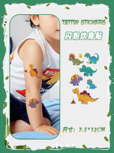 Jurassic Century Childrens Washable Tattoo Stickers Boy Cartoon Kindergarten Activity Festival Gift Small Pattern Waterproof