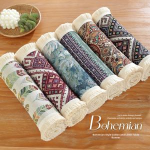 Bohemian Tassel Table Runner Cover Cloth