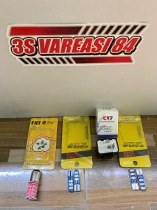 paketan lampu sen 2 pasang depan belakang (4 pcs) + lampu stop running + pleaser Cr7
