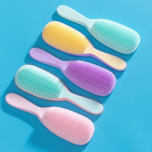 Lược Chải Tóc Chống Tĩnh Điện Khô Ướt Di Động Detangler Lược Massage Da Đầu Dụng Cụ Tạo Kiểu Tóc Lược Cắt Tóc