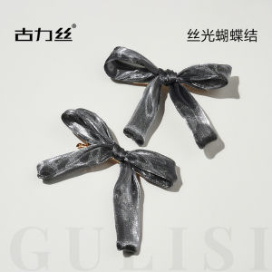 Princess Style Butterfly Knot Hair Clip Vintage Early Hairband Duckbill Hair Clamp for Short Hair Bangs Styling Accessory