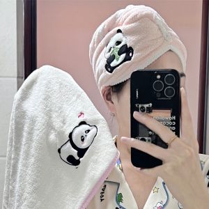 Ultra-Thick Hair Drying Cap for Home Use Cute Cartoon Design Absorbent Quick-Dry Shampoo Head Towel No-Flyaway Fur