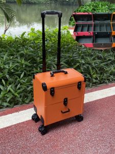 Professional Makeup Artist Handheld Travel Cosmetic Bag with Rod High End Foot Bath Aromatherapy Technician Tool Box