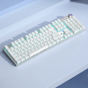 AULA-MOJING | Bluetooth 3-Mode Wired & Wireless Gaming and Office Mechanical Keyboard for Women Blue Green Switch