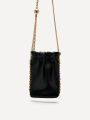Mini Chain Strap Soft Evening Bag Crossbody Phone Bag for Women PEDRO PW4-95940005 Fashionable Compact Square Shape Handbag. 