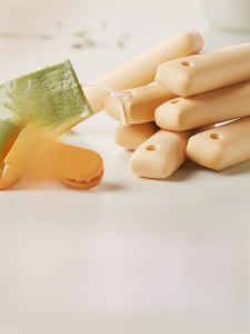 BabyCare Teething Stick with Rope Anti-Loss for Babies above 6 Months Snack Biscuit Dental Health Development Baby Food