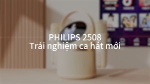 Philips TAS2508 Loa Bluetooth Karaoke – 2 Micro Không Dây Hiệu Ứng Đèn LED Biến Âm Thú Vị Pin 10 Giờ Thiết Kế Nhỏ Gọn