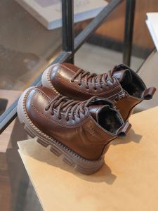 Giày Bốt Trẻ Em Martin Giày Bốt Da Lót Lông Cừu Cho Bé Trai Và Bé Gái Giày Bốt Ngắn Mùa Đông Ấm Áp Thoải Mái