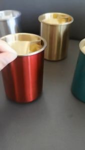 Good luck befalls! Household car stainless steel windproof ashtray suitable for car/home/bar/catering/KTV/office etc. modern shiny and colorful style