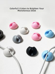 Desktop Cable Organizer Data Cable Fixer Wire Clip Mouse Cord Clamp Cable Tidy up Tool Silicone Material Bedroom Use
