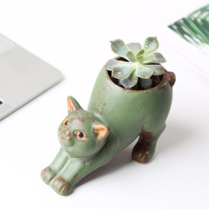 Succulent Special Ceramic New Creative High-Heeled Shoes Niche Personality Cartoon TV Cute Phone Retro Small Flower Pot