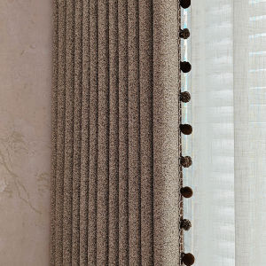Antibacterial Wabi-Sabi Style Chenille Blackout Curtains