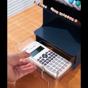 OFM-C951 Rak Pena 6 Sekat dengan Laci Transparan Serbaguna / Rak Mini Storage Kotak Penyimpanan Pena