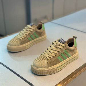 Mens Winter Original Design Sporty Casual Shell Toe Flat Shoes Youth Trendy Wheat Color Versatile Student Leisure Shoes