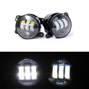 4-Inch LED Fog Lights 60W High-Intensity Off-Road Fog Lamp for Driving for 2007-2018 Jeep Wrangler Unlimited JK