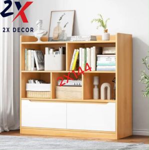 Kệ để đồ đa năng kết hợp giữa kệ sách và tủ đựng đồ bên dưới 2X Decor- 2X144