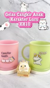 Gelas Kumur Anak Perawaran Mulut Bayi Gelas Cangkir Kumur Sikat Gigi Anak Motif Lucu BPA Free XH101