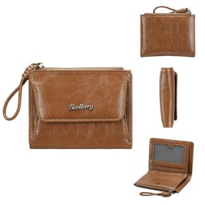 Baellerry | Ví Ngắn Thời Trang Nữ Baellerry Có Mặt Dây Chuyền Ví Đựng Thẻ Đa Năng Nhỏ Gọn Ví Đựng Tiền Xu Bằng Da PU Mini Dễ Mang Theo
