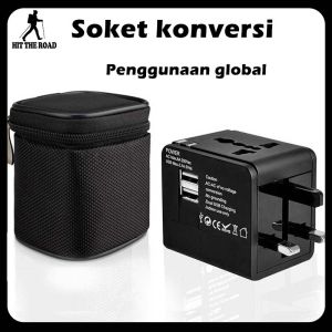 Universal Travel Adapter / All IN1 Home Adaptor Traveler EU AU UK US Plug Colokan Cteker Stop Kontak
