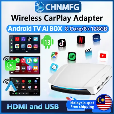 CarlinKit CarPlay UHD AI Box android auto Wireless Carplay Dongle 8 Core Android 13（8+128GB）HDMI Output WIFI GPS 4G TBOX In Car Audio And Video UHD SDM660 TBOX carlink kit car tv box adapter Netflix Youtube Play Store