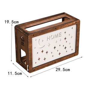 Wooden Router Storage Box Shelf Wall Mounted Desktop Universal Cable Organizer TV Box Socket Cover Living Room Organization
