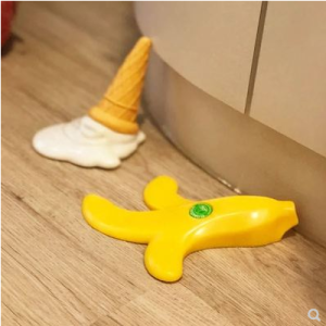 Banana Skin Home Door Stop Baby Ice Cream Windproof Creative Door Barrier Anti-pinch Door Card Decorative Home Accessories