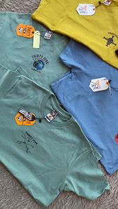 baju kaos distro anak laki-laki umur 9-16 tahun bahan katun adem motorstyle warna biru denim