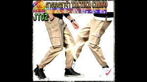 กางเกง กางเกงขาจั๊มเอวสม้อคมีเชือก กางเกงสไตล์เกาหลี JT01-2 เนื้อผ้าเวสปอยท์ ใส่ได้ทั้งชายและหญิงมีกระเป๋าข้างเหมาะเดินป่า JOGGER PANTS