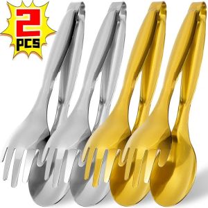 Non-Slip Stainless Steel Food Clip Salad Bread Steak Clip Buffet Tongs Noodle Clips BBQ Kitchen Tongs