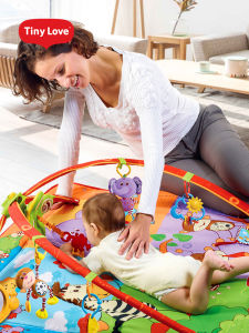 TinyLove ฟิตเนสกรอบของเล่นเด็กมัลติฟังก์ชั่การศึกษาผ้าห่มเพลงสําหรับทารกแรกเกิดชายและหญิงทารก 3-6 เดือน