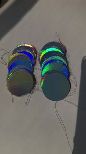 3.8M*2Sets Holographic Circle Shiny Garlands Iridescent Bubble Banner Hanging Streamer Shower Graduation Wedding Birthday Party