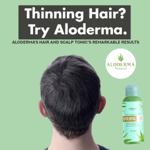 Aloe Derma Hair and Scalp Tonic 99.8% Aloe Vera for Hair Regrowth 110ml 2pcs Set