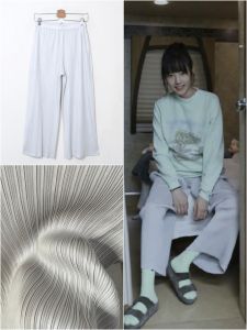 High Waist Wide Leg Pants Nine Points Drapey Casual Pants Womens High Waist Pleated Optical Sensation Straight Leg Trousers