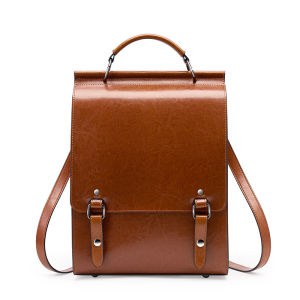 Zency | Zency Womens Luxury Backpack Retro A4 Backpack Preppy Style Student Satchel Laptop School Bags Office Ladies Coffee Rucksack