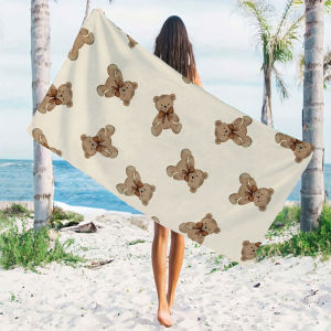 BILIBILI | Bow Bear Quick Drying Microfiber Beach Towel Lightweight for Swimming Camping Yoga - Bath Towel