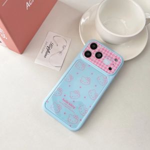 Sanrio | Ốp Điện Thoại Hello Kitty Caro Dễ Thương Cho iPhone Chống Sốc Chất Liệu TPU Mềm Có Cửa Sổ Lớn Bảo Vệ Ống Kính Thiết Kế Hoạt Hình Kawaii