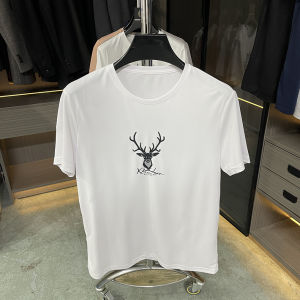 Áo Thun Nam Cổ Tròn Tay Ngắn Lụa Mềm Mại Mùa Hè Thời Trang Nam Áo Thun Polyester Thường Ngày Thoáng Khí