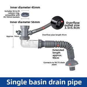 Submarine | Deodorant Kitchen Sink Drain Pipe Full Set