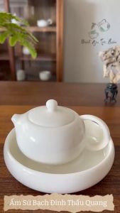 Ấm Sứ Bạch Định Thấu Quang – Dáng Tây Thi