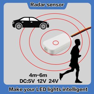Mini radar sensor switch smart sensor lights automatically on/off suitable for garages corridors and stairwells