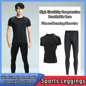 Combat Leggings Tight Pants Men Fitness Quick Dry Sportwear Pants Leggings Adult Sport Gym Running Football Sportwear Sport Pants Breathable Seluar Tight Lelaki 男士紧身裤