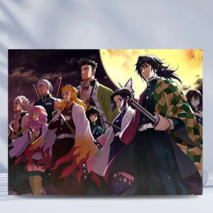Kayou | 500/1000/1200/2000PCS Jigsaw Puzzles Anime Demon Slayer Family Activity Games for Gameroom Bedroom Home Decor Gift