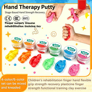 Finger training rehabilitation mud decompression toys 4/6 boxed grip hand strength recovery grasp colored mud plasticine