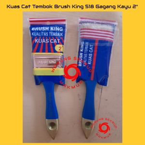 Kuas Cat Tembok Gagang Kayu Brush King 2" Inch / Kuas Cat Gagang Kayu 5CM