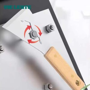 Wood Handle Multi-Purpose Putty Knife Steel Thickened Plaster Filling Spatula Scraper Hand Tool for Wall Decor Paint Tool