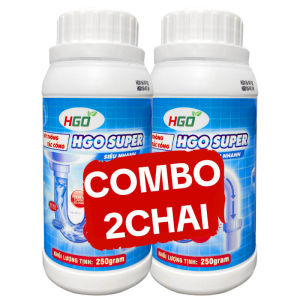 [COMBO 2] Bột Thông Cống Cực Mạnh HGO SUPER Thông Tắc Bồn Cầu Bồn Rửa Bát Đường Ống Nhanh Chóng Hiệu Quả