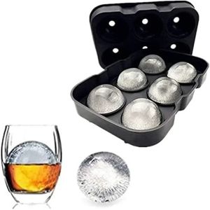 Large 3D Round Silicone Ice Ball Maker Big Sphere Mold High Balls Ice Cube Tray for Freezer Whiskey Cocktail Bar Tool